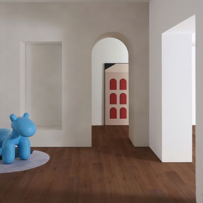 Parquet contrecollé clipsable Skara M en chêne verni brun rustique