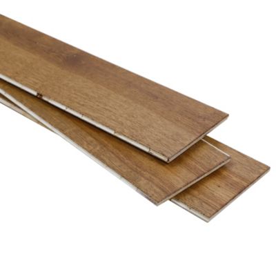 Parquet contrecollé clipsable Skara M en chêne verni brun rustique