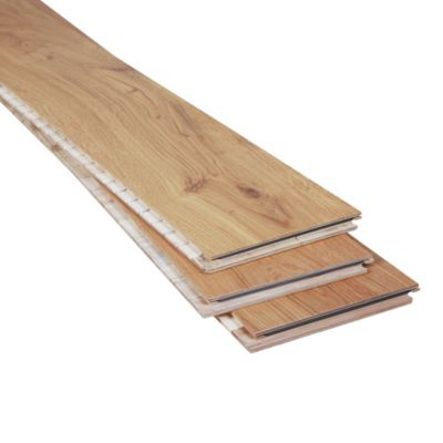 Parquet contrecollé clipsable Visby XL en chêne huilé blond
