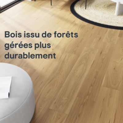 Parquet contrecollé clipsable Visby XL en chêne huilé blond