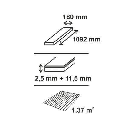 Parquet contrecollé clipsable Visby XL en chêne verni blond rustique