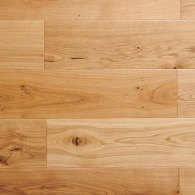 Parquet contrecollé clipsable Visby XL en chêne verni blond rustique