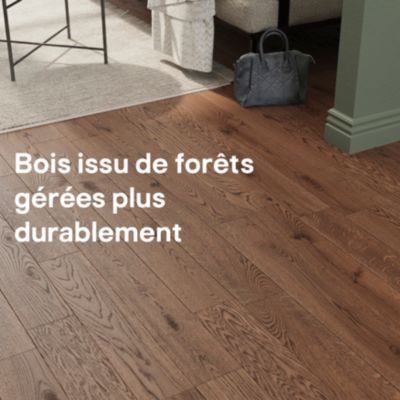 Offre Parquet Massif Skara Chevron Chez Brico Depot