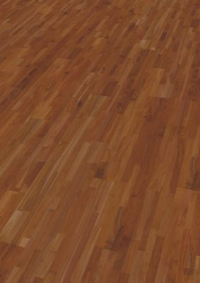 Parquet massif à coller 4 frises en teck verni