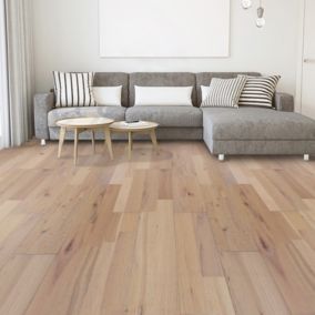 Parquet massif à coller Hardon M en chêne verni coloris naturel