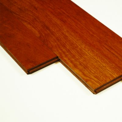 Parquet massif à coller Kempas S verni coloris naturel