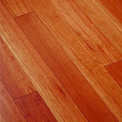 Parquet massif à coller Kempas S verni coloris naturel