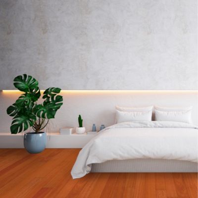 Parquet massif à coller Kempas S verni coloris naturel
