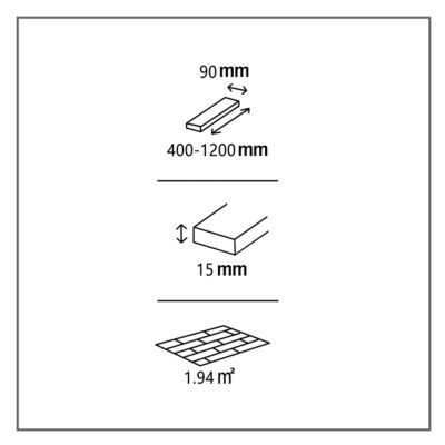 Parquet massif à coller Skara S en chêne verni brun