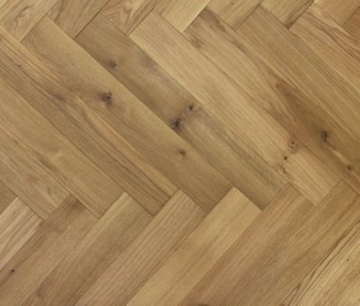 Parquet massif à coller Visby bâtons rompus en chêne huilé blond