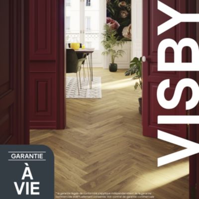 Parquet massif à coller Visby bâtons rompus en chêne huilé blond