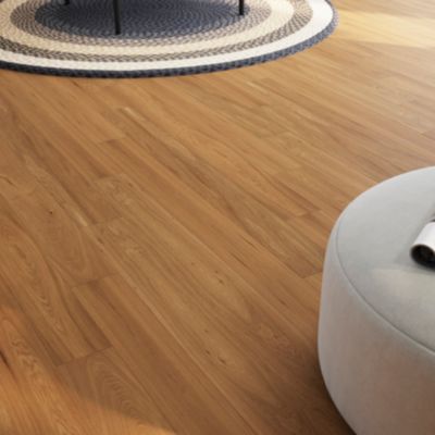 Parquet massif à coller Visby L en chêne huilé blond