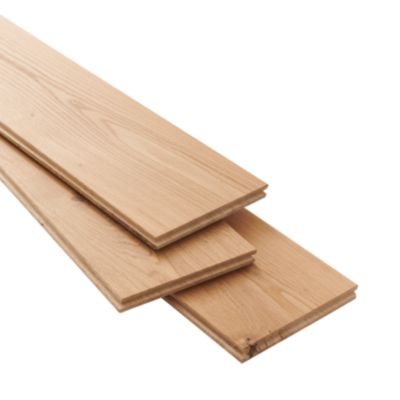 Parquet massif à coller Visby L en chêne huilé blond