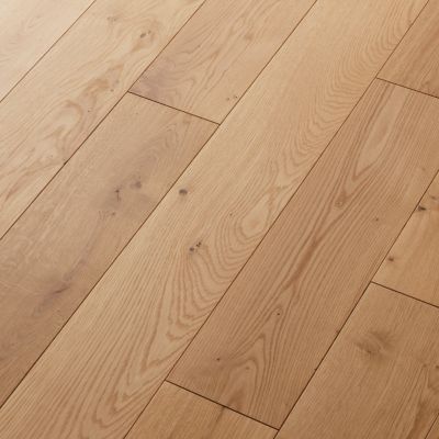 Parquet massif à coller Visby L en chêne huilé blond