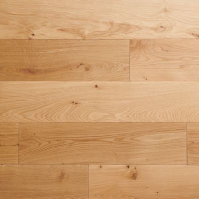 Parquet massif à coller Visby L en chêne huilé blond
