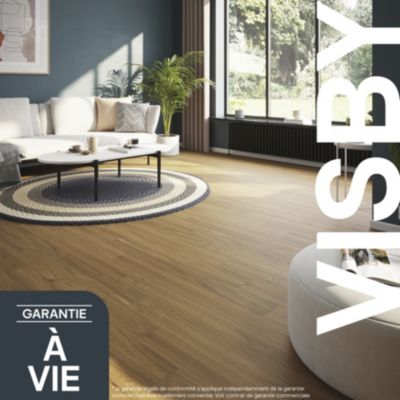 Parquet massif à coller Visby L en chêne huilé blond