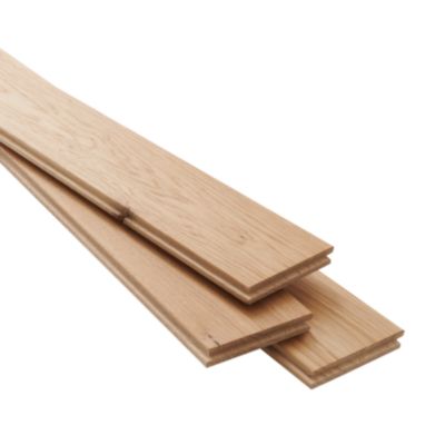 Parquet massif à coller Visby S en chêne huilé blond
