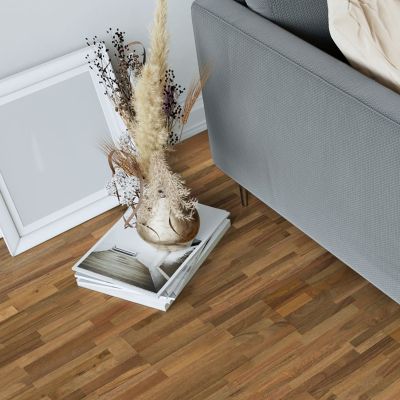 Parquet Massif Bois d'Acacia Verni Naturel - 15x150x1200mm - 1,08 m² - Bois Exotique 5 Frises