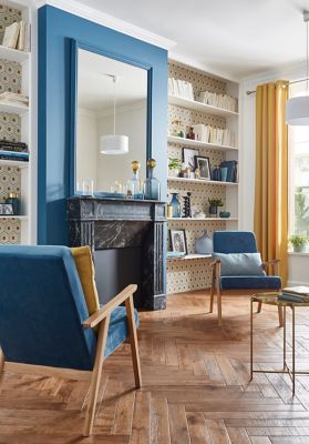 Parquet massif Skanor Bâton Rompu chêne verni marron