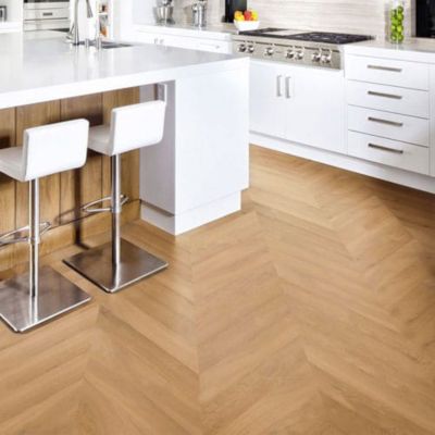 Parquet Point de Hongrie Chêne contrecollé verni brossé Pr Bis Naturel Cheltenham 125x15X780mm - 4mm de couche d'usure