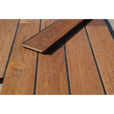Parquet pont de bateau avec joint de PU intégré en Merbau GABRIELLE