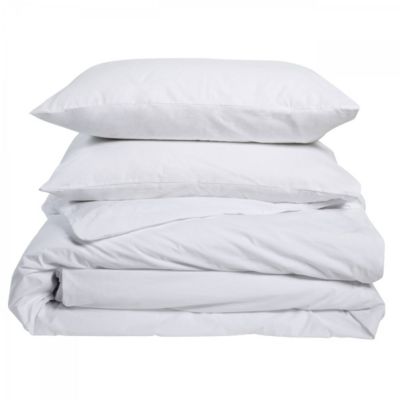 Parure 140x200cm 1 personne PERCALE - Blanc