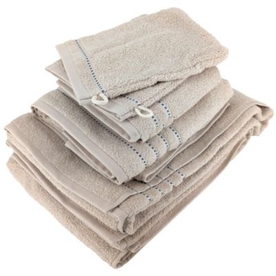 Parure de bain 6 pièces coton 500 g/m² CHARM Ivoire