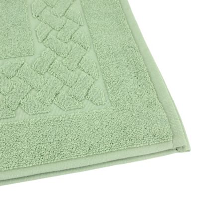 Parure De Bain 7 Pieces Coton Uni Royal Cresent Vert Pastel