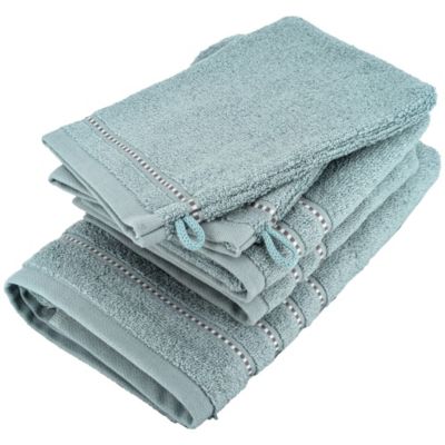 Parure de bain par 4 coton 500 g/m² CHARM bleu Olympique