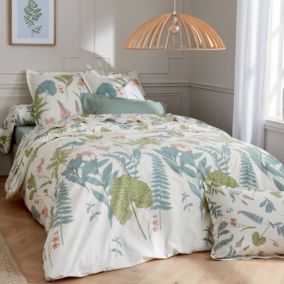 Parure de couette au style nature (140x200cm - Vert)