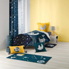 Parure de couette petit astronaute (140x200 cm - Bleu Canard)