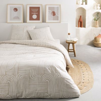 Parure de lit 2 personnes arche en coton 260x240cm
