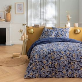 Parure de lit 2 personnes floral charme réversible 260x240cm