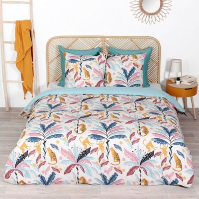 Parure de lit 240x220 cm coton OUISTITI Rose