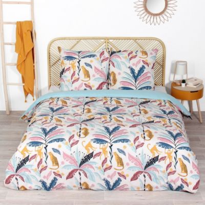 Parure de lit 260x240 cm coton OUISTITI Rose