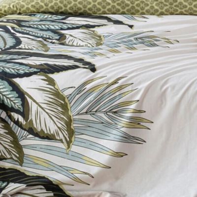 Parure de lit au style tropical (240x220 cm - Vert Olive)