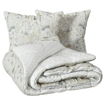 Parure de lit imprimée Sonie blanc 240x220cm - Atmosphera