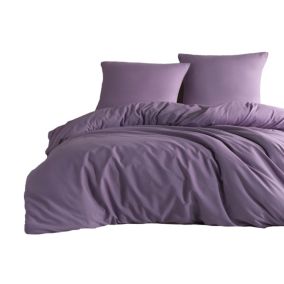 Parure de lit unie 260 x 240 cm - Violet