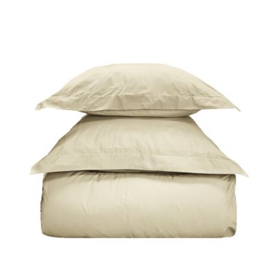 Parure housse de couette 140x200 cm avec 2 taies 65x65 cm en coton Ficelle STUDIO