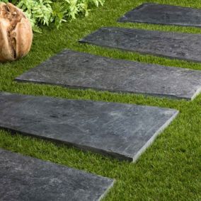 Pas Japonais Ardoise Dalle Trapeze 80x50-30 cm Ep. 3 cm (Lot de 10 dalles) - RO'MA Nature
