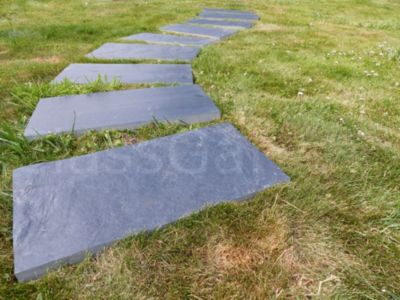Pas Japonais Ardoise Rect 50x25 - Pack de 14 pièces