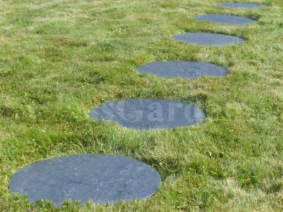Pas Japonais Ardoise Rond 40 cm - Pack de 10 pièces