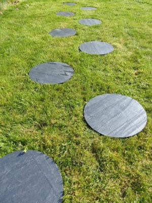 Pas Japonais Ardoise Rond 40 cm - Pack de 10 pièces
