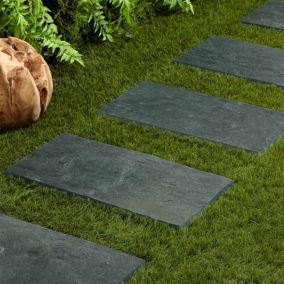 Pas Japonais Ardoise Verte Dalle Rectangulaire 60x30 cm Ep. 2-3 cm (Lot de 5 dalles) - RO'MA Nature