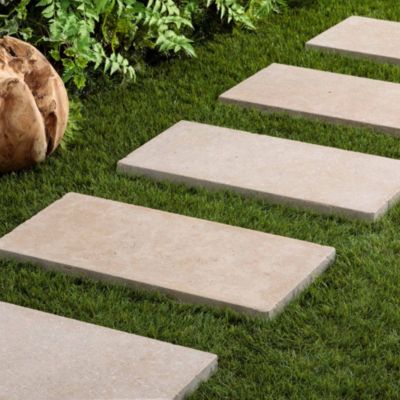 Pas japonais Rectangle Pierre d'Egypte Beige 60x30x3 cm (à l'unité) - RO'MA NATURE