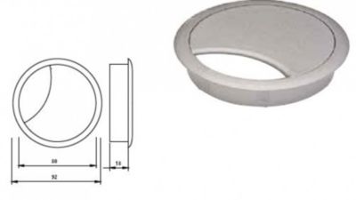 Passe-câble 80 mm couleur RAL9006
