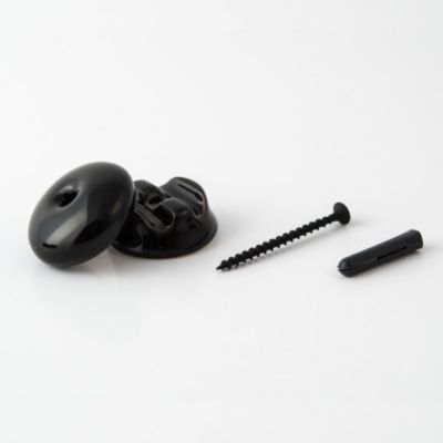 Passe Câble Isolateur en Porcelaine Noire pour 2 Câbles électriques textile  Sécurité et style raffiné