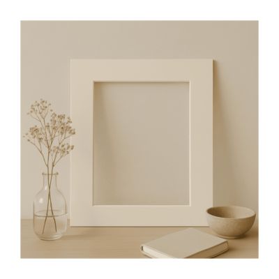 Passe-partout blanc cassé 50x70 cm ouverture 40x60 cm Fabriqué en France