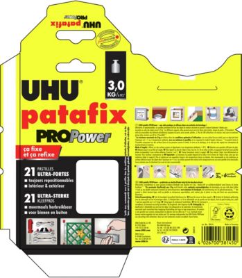 Pastille UHU Patafix Propower, 21 pièces