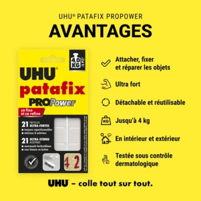 Pastille UHU Patafix Propower, 21 pièces